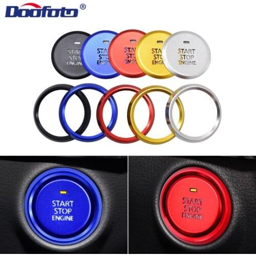 Car Stickers Engine Start Stop Button Cover Start Ring For Mazda 3 Axela Auto Styling Accessories interior decoration For car