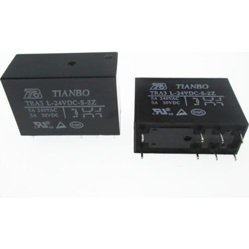 NEW POWER 24V relay TRA3 L-24VDC-S-2Z TRA3L-24VDC-S-2Z TRA3L24VDCS2Z DC24V 24VDC 24V 5A TIANBO DIP8