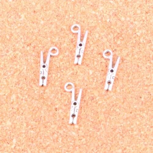 192 pcs Charms clothespin,Antique Making pendant fit,Vintage Tibetan Silver,jewelry DIY bracelet necklace 18*8mm