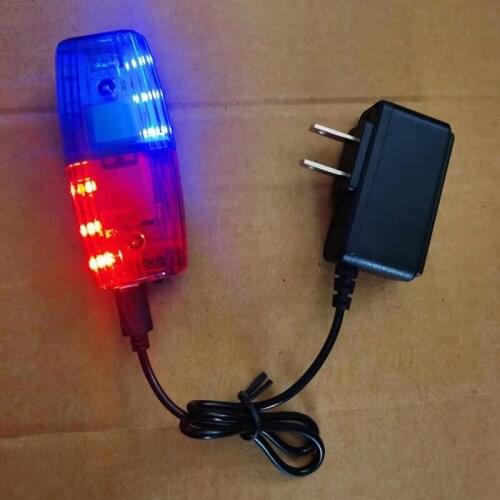 Blue Red color LED Flashing Shoulder lamp light alarm chargeable battery patrol warning light