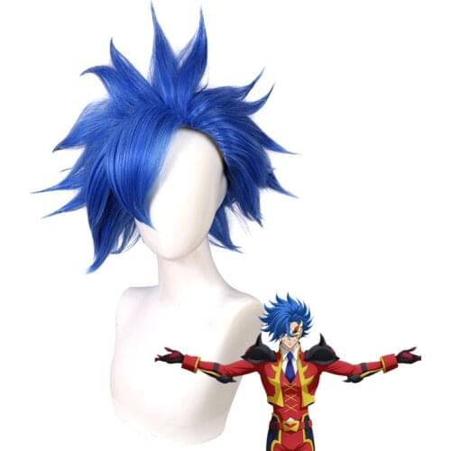 SK8 the Infinity Adam Shindo Ainosuke Cosplay Blue Wig SK Eight Short Hair Heat-resistant Fiber Hair + Wig Cap Halloween Party