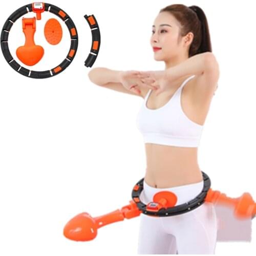 Sports Hoops Yoga Home Fitness Exerciser hoop Circle Not Drop Adjustable Waist Training Ring Belly Abdominal Trainer Weight loss