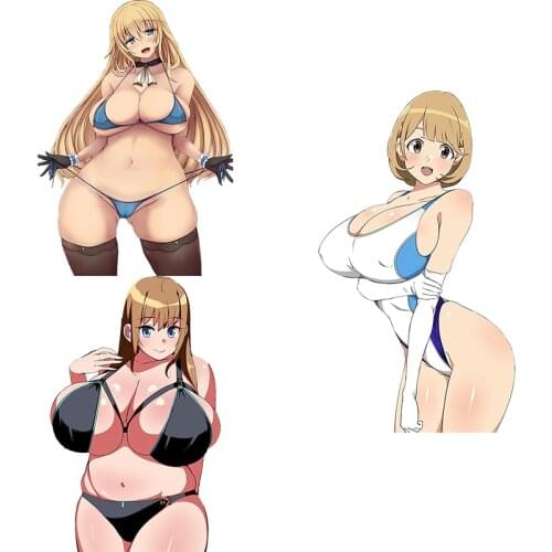 Three Ratels CDM367 Bikini Beach Party sexy girls sticker For car hood Super Staffie decal on Wall Fridge Toilet car bike