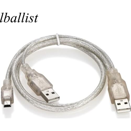 Lballist 2 in1 USB 2.0 Type A Male With USB Power Supply to Mini 5Pin Male Cable Y Splitter Dual Shielding(Foil+Braided) For HDD