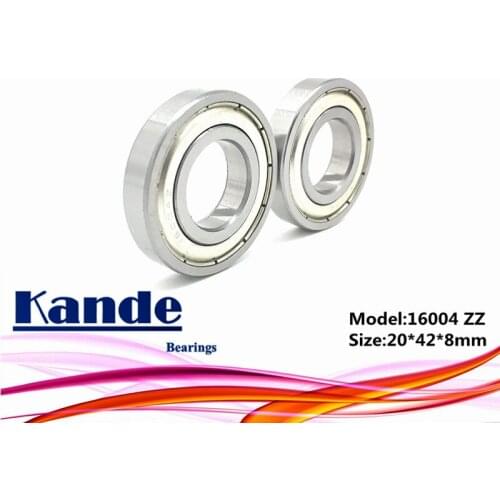 2pcs 16004 ZZ 16004ZZ Thin Section 16004 Bearing 20x42x8mm 16004-2Z