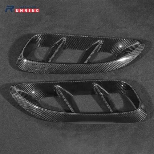 2pcs Carbon Fiber Fender Trim Side Vent Grille Fits for Porsche 718 Cayman / Boxster Brand New High Quality Car Accessories16-20