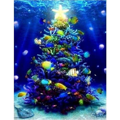 Full Square 5D DIY Diamond Painting Underwater World,fish Diamond Embroidery sale,3d Cross Stitch kits,Mosaic,home decor Z1277