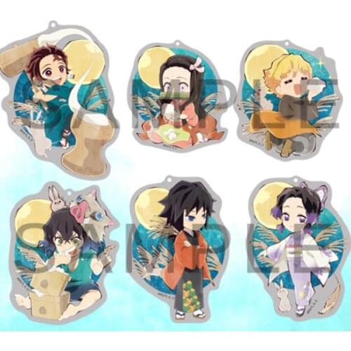 Anime Demon Slayer Multi-Series Kochou Shinobu Agatsuma Zenitsu Rengoku Kyoujurou Acrylic Standing Figure Model Pendant Keychain