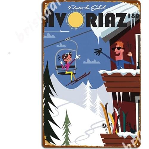 Avoriaz Poster Metal Signs Cinema Living Room Mural personalized Wall Decor Tin sign Posters