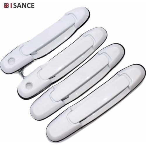 ISANCE White Outside Door Handle Front Rear L & R 69210-08010 69230-08020 For Toyota Sienna 1998 1999 2000 2001 2002 2003