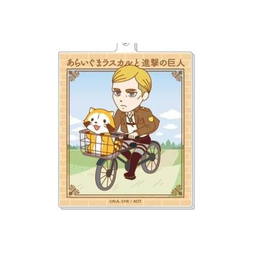 Attack On Titan Anime Eren Jaeger Mikasa·Ackerman Keychain Keyrings Acrylic Double Sided Backpack Wallet Pendant Xmas Gifts New