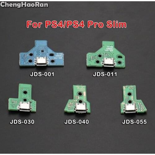ChengHaoRan 10pcs JDS-001 JDS-011 JDS-030 JDS-040 JDS-055 USB Charging Port Socket Circuit Board For PS4/PS4 Pro Slim Controller