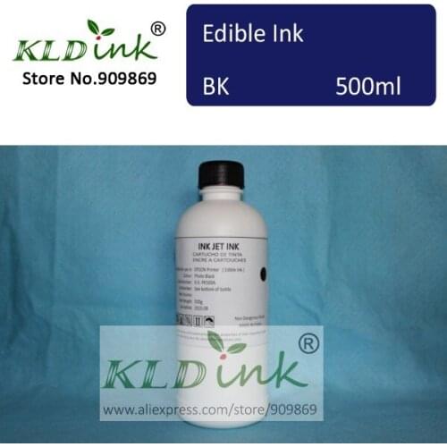 [ KLD Ink ] Compatible BLACK Edible Ink for dedicated inkjet printers ( 1 piece X 500ml )