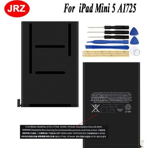For iPad Mini 5 A1725 Battery 5173mAh Mobile Phone Replacement Batteria Batterie For Apple iPad Mini 5 A1725 Accumulator AKKU