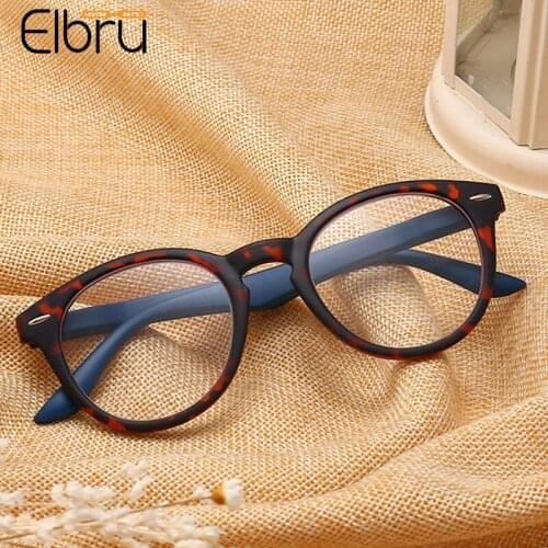 Elbru Vintage Fashion High Definition Reading Glasses Fashion Leopard Presbyopia Eyeglasses For Women And Men Diopters +1.0 +4.0