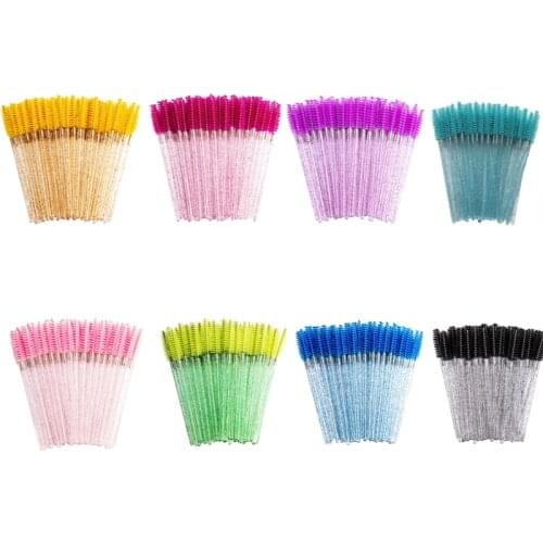 50Pcs Permanent Makeup Tools Supplies Eyebrow Microblading Tools Makeup Accessories Cosmetics Disposable Eyelash Brush Tool