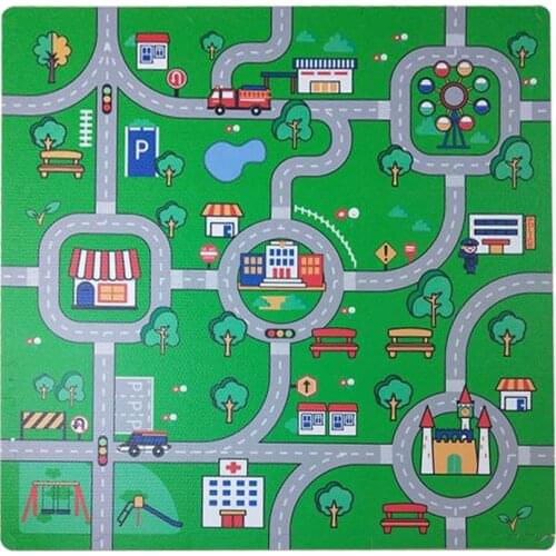 Baby Crawling Activity Mat Baby Safety Protective Equipment Environmental Protection Raw Materials Creative Traffic Route Scene