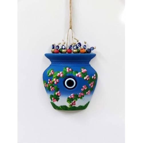 Cube Figured Flower Pattern Decorative Wall Ornament Amulet 12x13cm