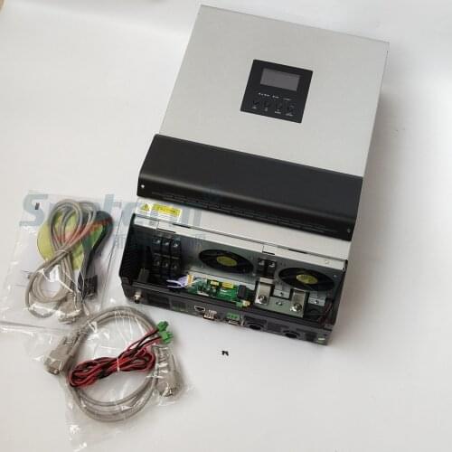 MPPT 3KVA/2400W Hybrid Solar Power Inverter with AC Charger 30A+MPPT 24VDC 40A Solar Charger Controller AC 220V