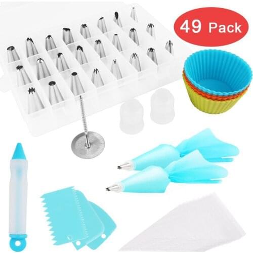 With Numbered 49-piece Cake Decorating Mouth Set Silicone Muffin Cup TPU Decorating Bag Decorating Nails Kit