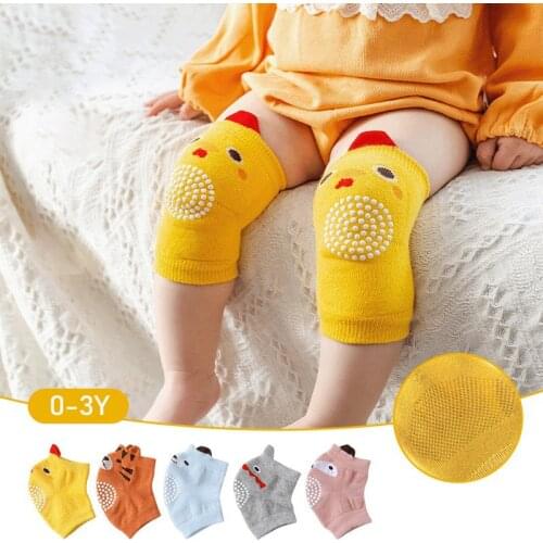 Baby Girls Boys Non-slip Knee Pads Newborn Protector Crawling Elbow Cushion Kid Leging Terry Mesh Breathable Kneepad Leg Warmer