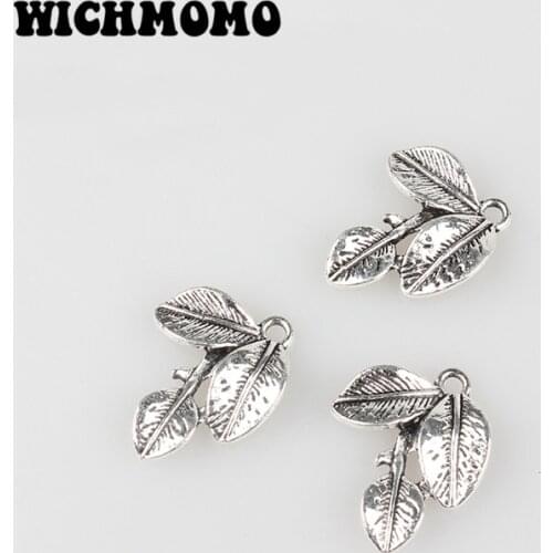 New 10piece 26MM New Retro Zinc Alloy Leaves Charms Pendants for DIY Jewelry Accessories Free Shipping