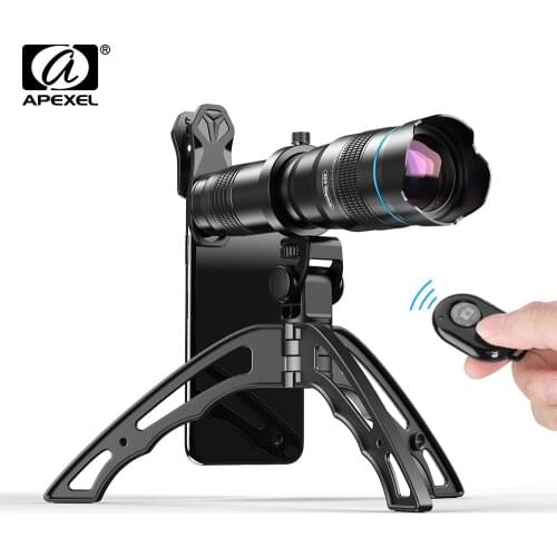 APEXEL HD 4K 36X Optical Zoom Camera Lens Telephoto Lens Mobile Telescope Phone With Tripod Remote For iPhone 8 X 11 Smartphones