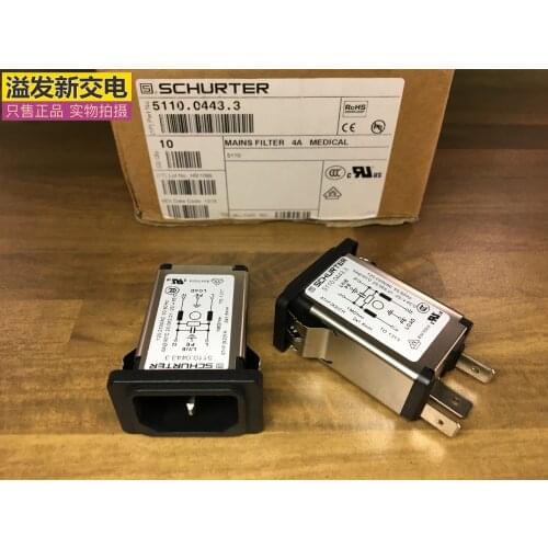 Original new 100% 5110.0443.3 4A power filter socket fever socket connector