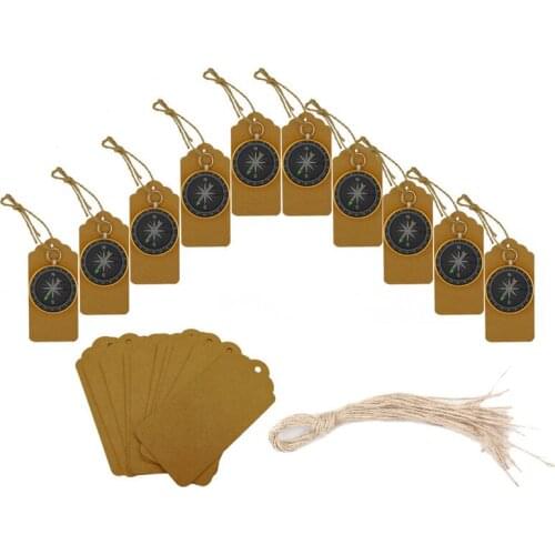 Wedding Decoration Gifts Guests Souvenirs Skeleton Compass Kraft Paper Tags Party Favors For Kids Birthday Anniversary