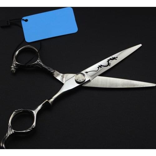 Professional Japan 6 inch Hollow Dragon hair scissors make up haircut scissor barber makas cutting shears hairdressing scissors