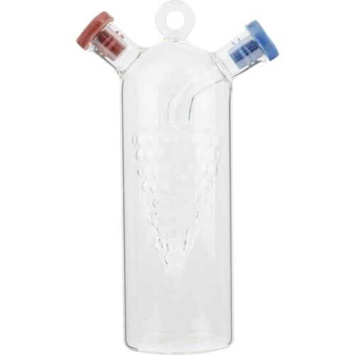 Two-In-One Soy Sauce Vinegar Glass Bottle Condiment Sealed Kitchen Storage Bottle Jar