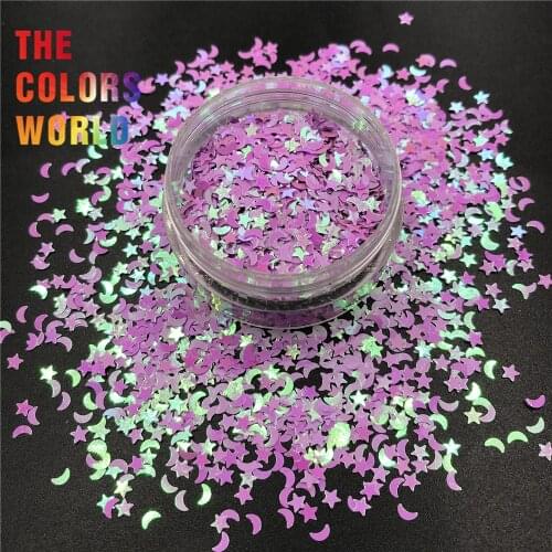 TCT-550 Mix Moon And Star Nails Glitter Nail Art Decoration arcoíris Body Art arte de uñas Tumbler Crafts Festival Accessories