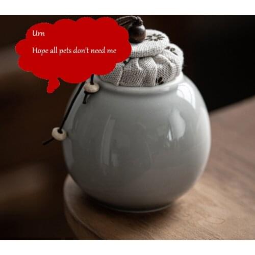 Pet urn exquisite good airtightness antiseptic moisture proof coffin souvenir ceramics burial heaven jesus home time forever