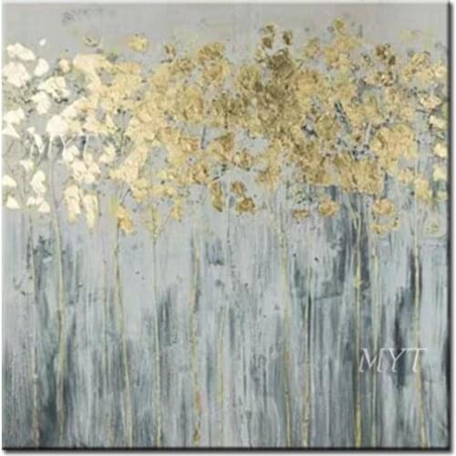 Yellow Flowers Abstract Oil Painting Hand-painted Wall Art Home Decor Picture Modern Hand Painted Oil Painting On Canvas