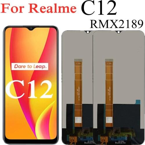 6.5 inch Black For Oppo Realme C12 2020 RMX2189 LCD DIsplay Touch Screen Digitizer Assembly for Realme C12 lcd