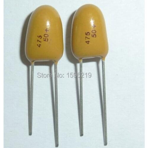 10pcs Tantalum capacitor 4.7uF 50V 475 Brand New 50V4.7uF DIP Radial