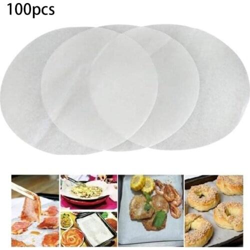 100Pcs Non Sticky Baking Paper Bread Snack Steamer Air Fryer Sheet OilPaper for Burger Press Pizza BBQ Cookie Oven Kitchen Tool