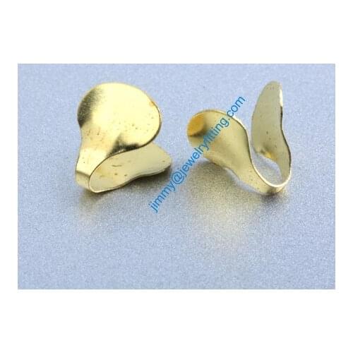2013 jewelry findings Base metal foldover crimps Chain end caps for chain welding die struck shipping free