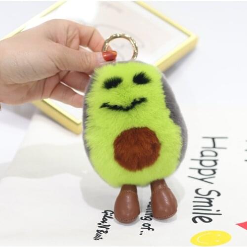 Auto keychain Fur pom pom keychain Rex Rabbit Fur Cute Rabbit Doll Key Chain Pendant Handbag Bag Accessory rabbit keychain fur