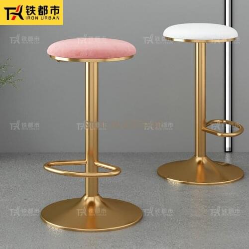 Bar stools nordic modern minimalist ins net red light luxury home lifting rotating chair bar front desk high stool