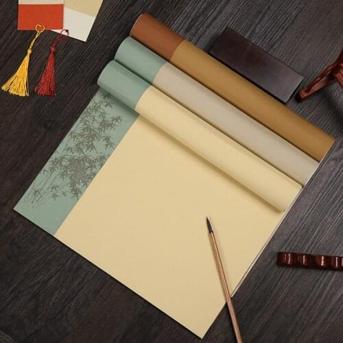 Batik Xuan Paper Letterhead 34*138cm Chinese Brush Calligraphy Rice Paper Retro Letterhead for Chinese Calligraphy Competition