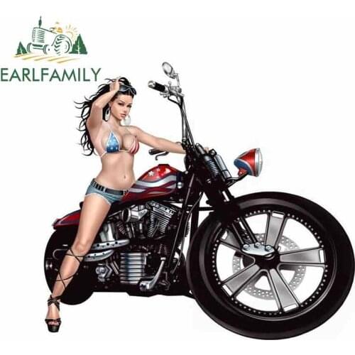 EARLFAMILY Sexy Pin-up Girl Bra Nickers Hot Stuff Sticker Window Car Bumper Decal Funny JDM Car Stickers