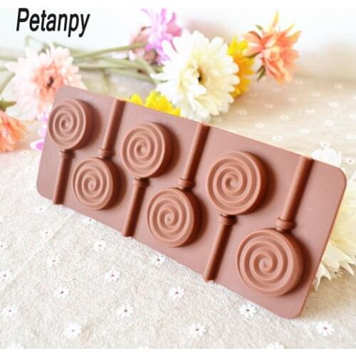 Doughnut Lollipop Mold DIY Bakeware Silicone 3D Handmade Pop Sucker Sticks Lolly Candy Chocolate Mold With Stick Shape