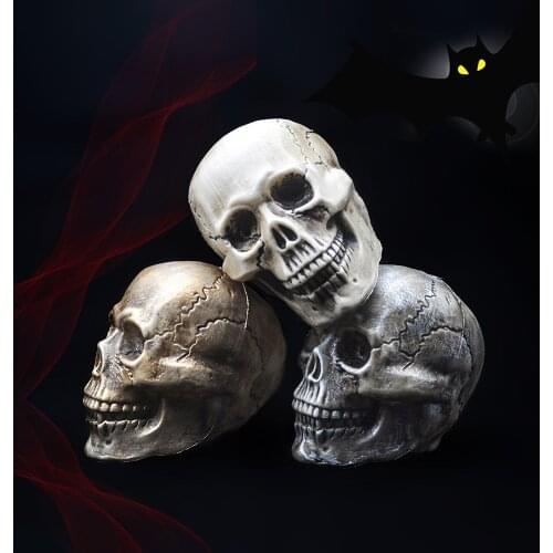 Halloween Artificial Skull Model Pendant High-Quality Plastic Statue Sculpture Horror Props Haunted House Party Home Decoration