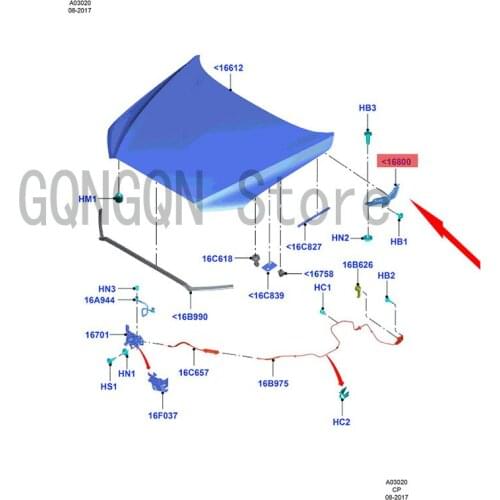 CAR cover foot chain hinge assembly engine cover right For dMo nd eoT aur us cover hinge assembly cover lock block