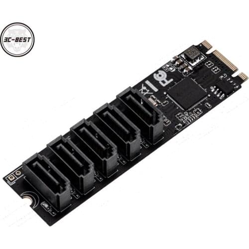 M.2 transfer SATA3 EXTENSION card NVME SSD Extension SATA3.0 transfer card 5 port SATA