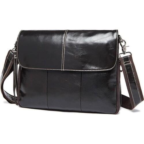 Fashion Cow Leather Shoulder Bags Genuine Leather Men Messenger Crossbody Bags Mens Bag Business Male Bags Travel Sac A Main