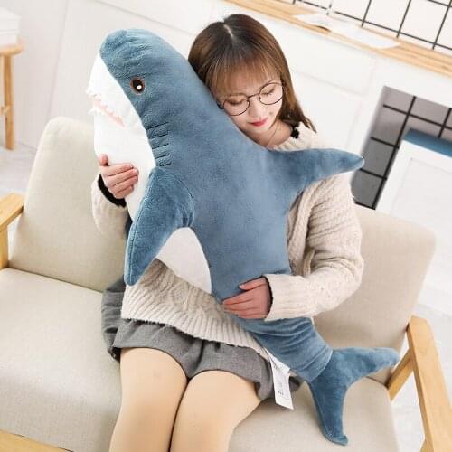 15cm-100cm Funny Soft Bite Shark Plush Toy Pillow Appease Cushion Birthday Gift For Children Cute Kids Doll Dropshipping