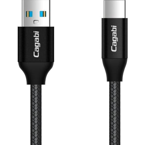 CAGABI Excellent Quality Nylon 480Mbps 5V 2.4A USB Type C Sync Data & Charging Cable For Xiaomi MIX 2 MI8 SE MIX 2 2S