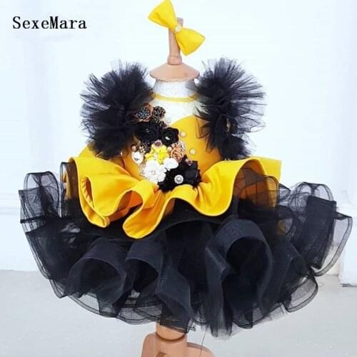 Infant Girls Clothes Satin Organza Baptism Dress Baby Girls Party Princess Kids Birthday Outfits 100% Real Picture